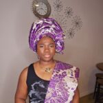 Luxury Damask Auto Gele & Ipele Set – Premium African Headwrap with Matching Shoulder Cloth