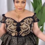 Luxury Black Turkey Gown with Gold Stone Details