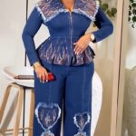 Turkey Stretch Jean Dress – Royal Blue