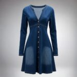 Turkey Stretch Jean Dress – Royal Blue
