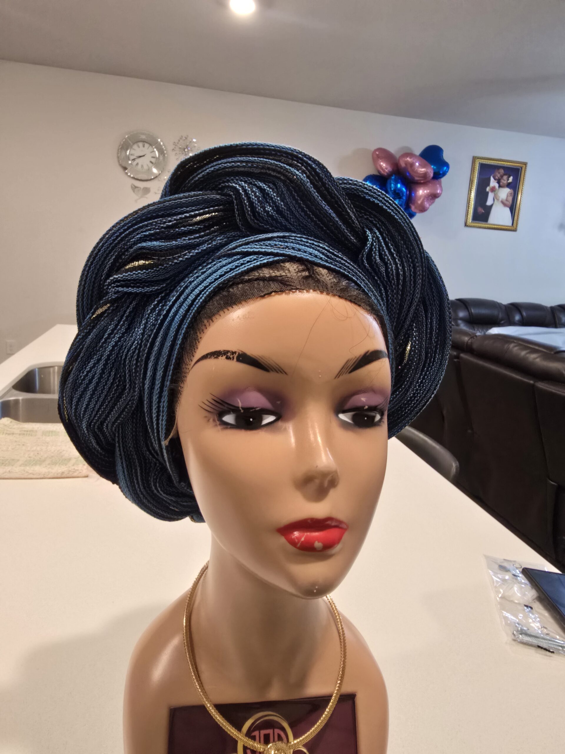 Auto Gele Cap Only - Twisted Design (Ready to Tie) - 7 Colors Available
