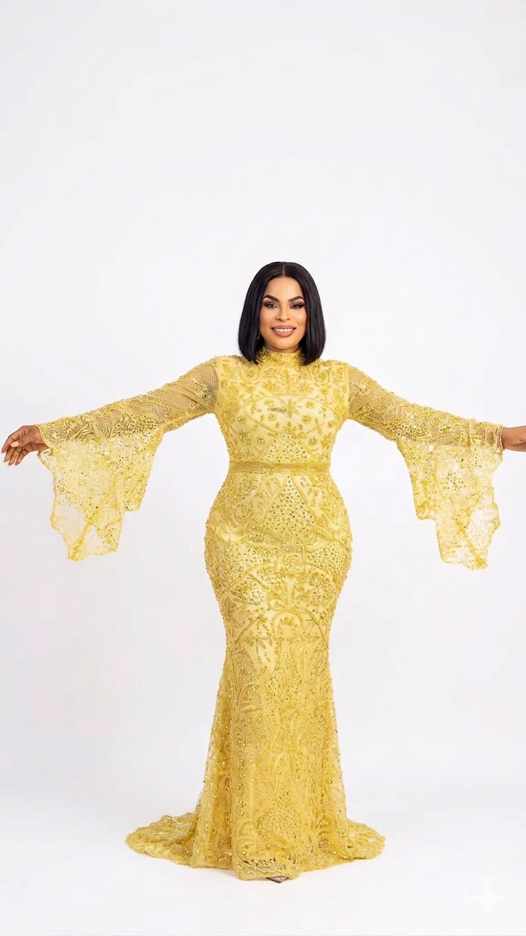 Elegant Dubai Beaded Luxury Evening Gown – Exquisite Beaded Dress for Formal & Special Occasions - Image 2