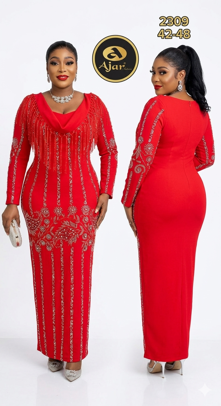 Turkey Beautiful Red Stone Gown – Elegant Dinner & Occasion Dress (Available in Multiple Sizes)