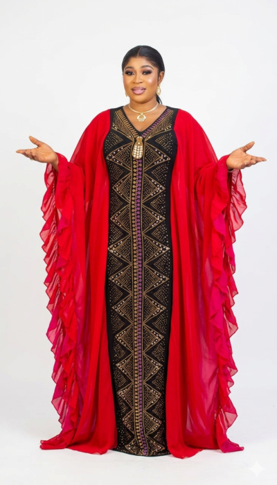Turkey Luxury Katan With Stones – Elegant Beaded Kaftan Gown (Available in Multiple Sizes)