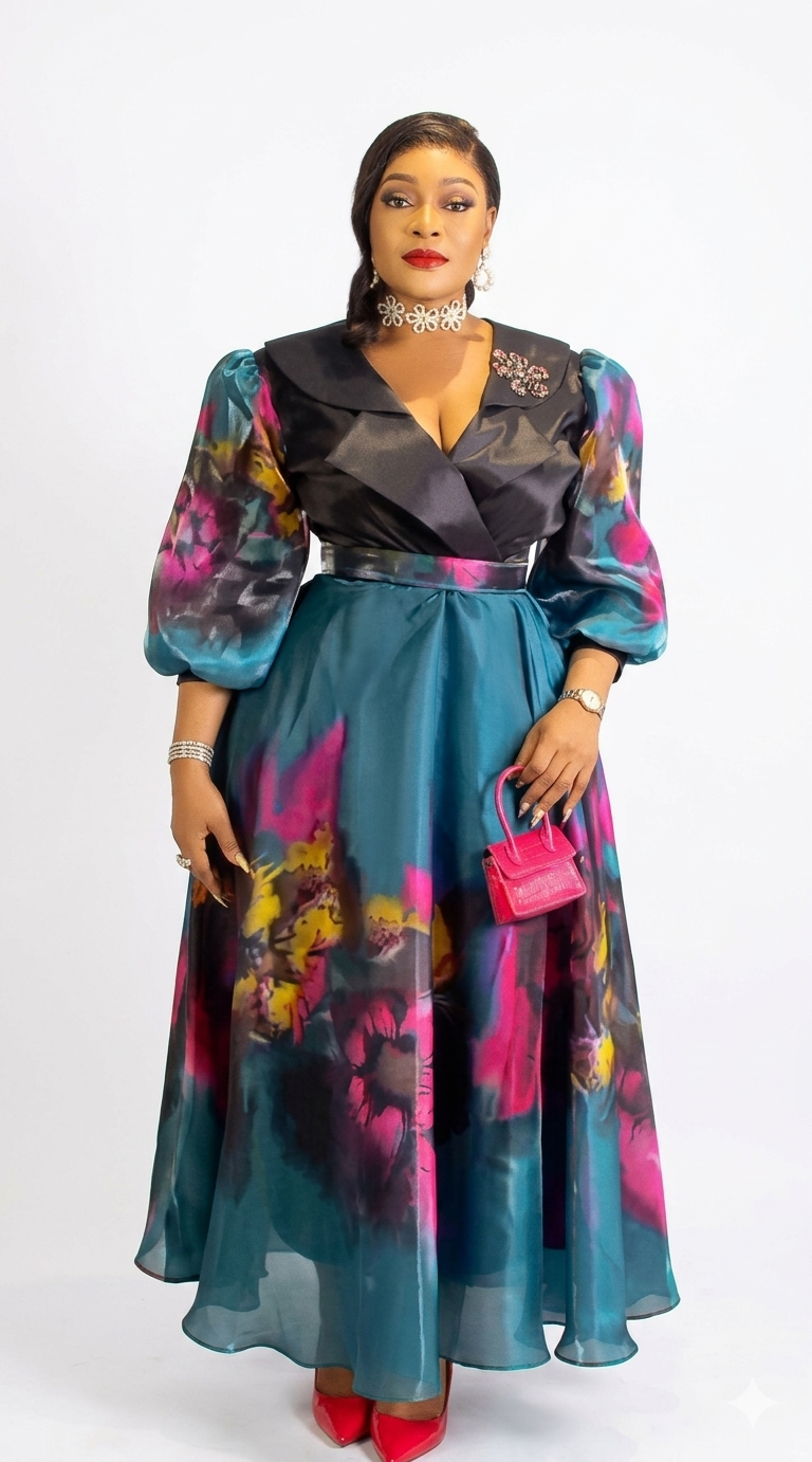 Turkey Luxury Metallic Flowers Fabric – Premium Shiny Material for Dresses And Belt