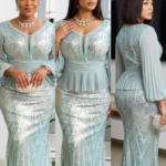 Turkey long dress with sequence and stunning stone on the chest size.