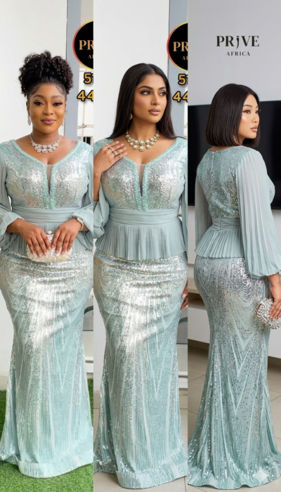 Turkey long dress with sequence and stunning stone on the chest size.