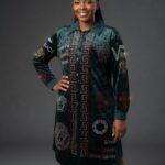 Turkey velvet beautiful 3custer gown with stones and a logo
