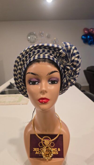 Cube aso-oke auto gele