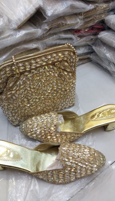 Dubai stone shoes and bag