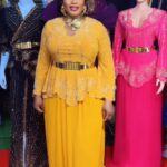 Luxury Gold Turkey Long Dress Gown – Double Material Lycra & Chiffon with Stones & Belt ($100)
