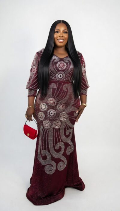 Turkey beautiful stone long dress