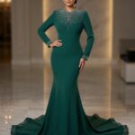 Turkey long flowing english dress with stones