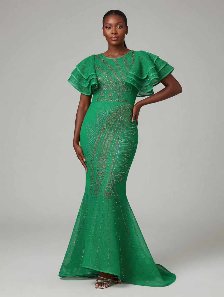 Turkey beautiful net dresses with stones