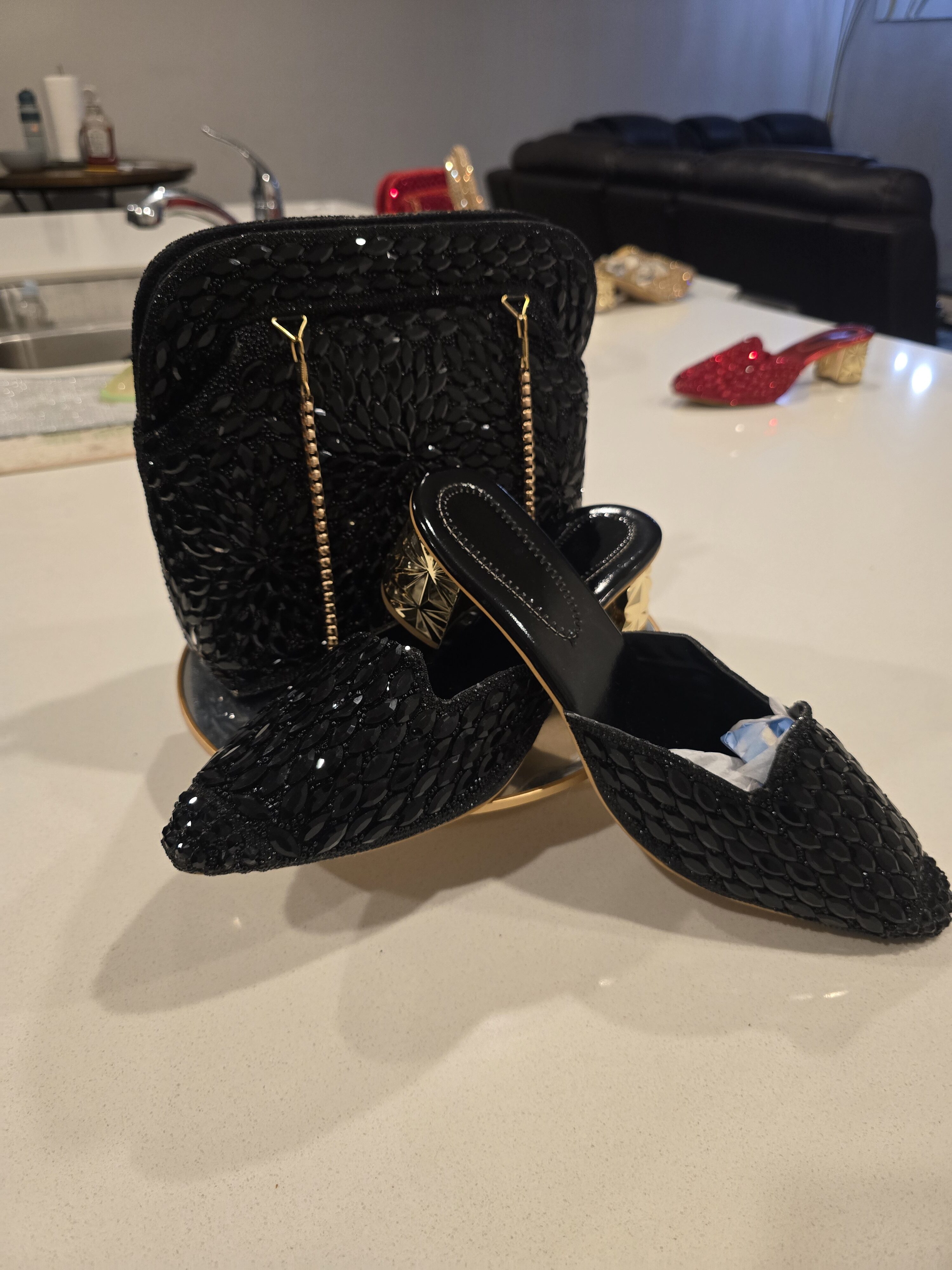 Dubai stone shoes and bag - Image 3