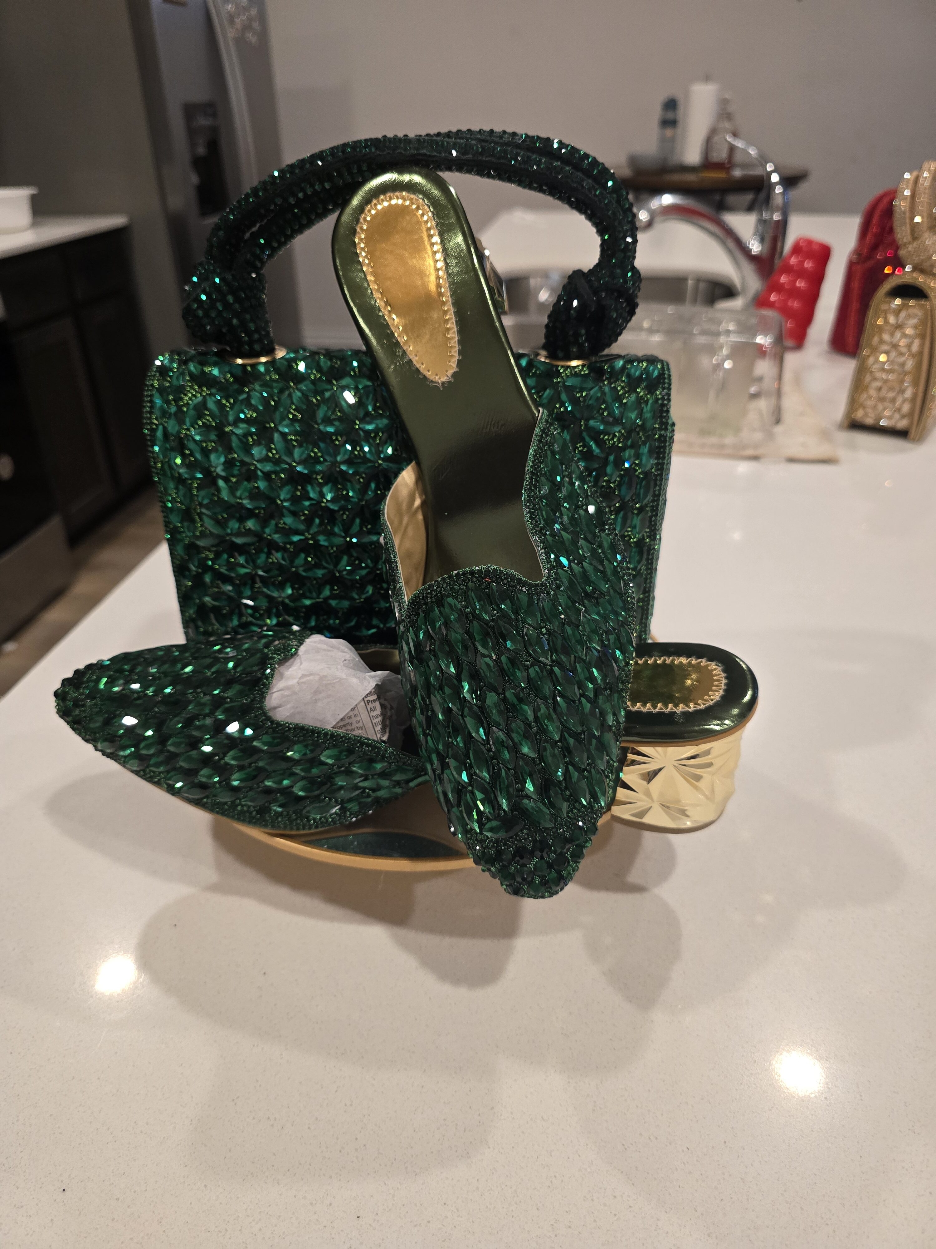 Dubai stone shoes and bag - Image 2