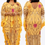 Dubai luxury bubu beaded gown with a short inner