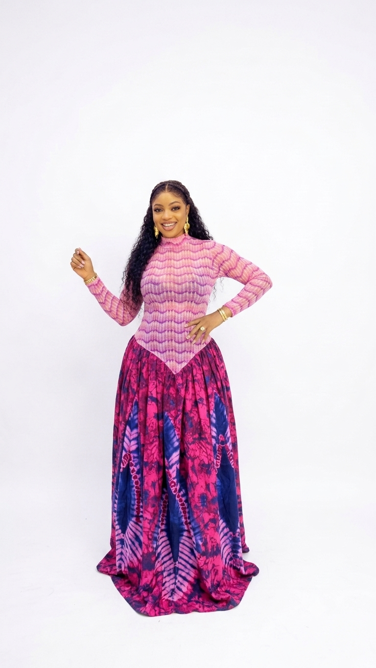 Elegant Patterned Mesh Dress – Women’s Sheer Long-Sleeve Statement Dress - Image 6